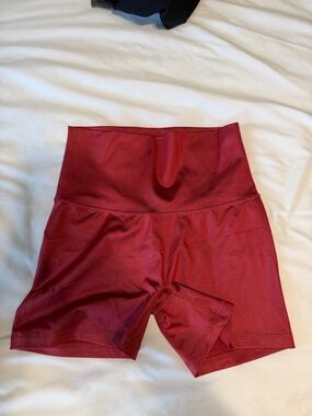 aerie High-Waist Red Bike Shorts